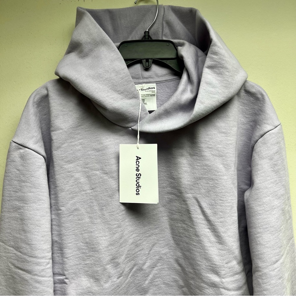 Acne Studios - Tag Logo Hoodie - Lavender Purple - Size L - New